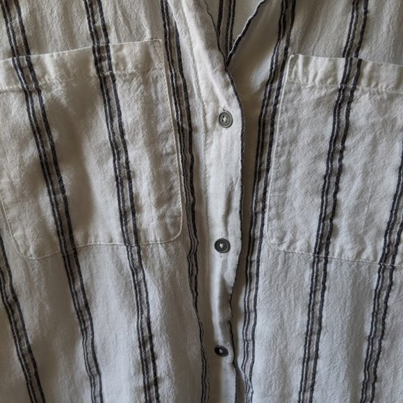Free People Striped Button Up Blouse - Picture 3 of 6